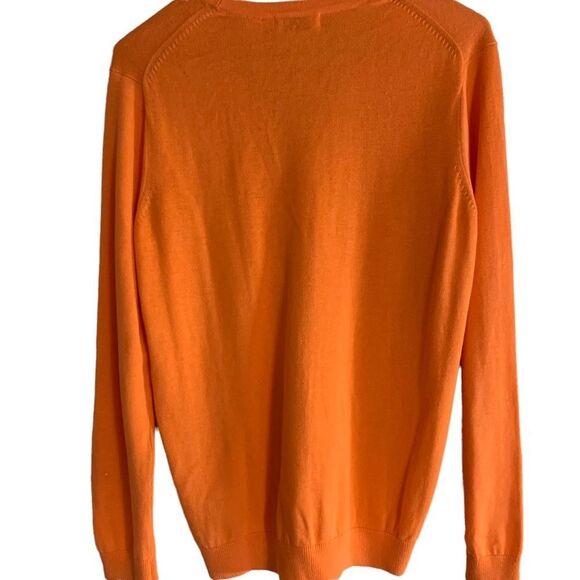 Greg Norman Collection Light Orange Button Front Cardigan Medium - Picture 3 of 9